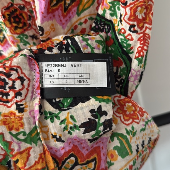 BA&SH Benja Paisley Colorful Multicolor Maxi Dress Womens size XSMALL - Picture 10 of 12